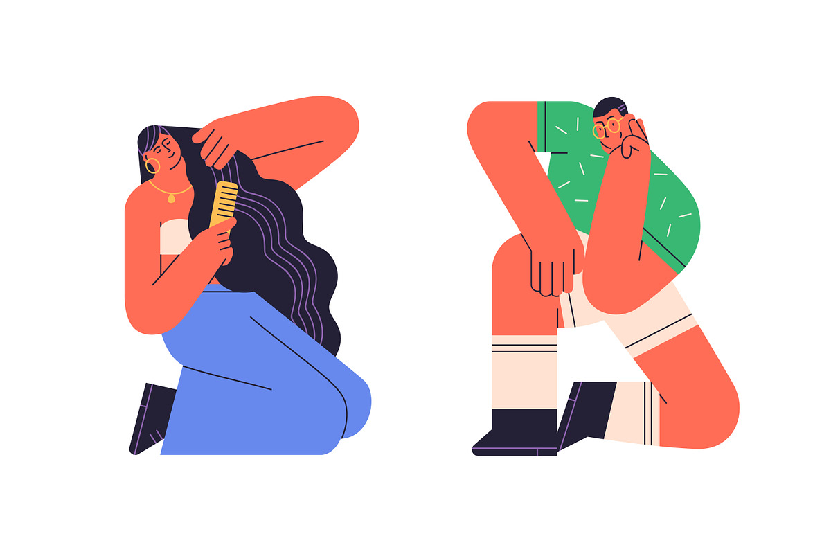 Modern people relaxing set, a Decorative Illustration by Good Studio (Photo 2 of 12)