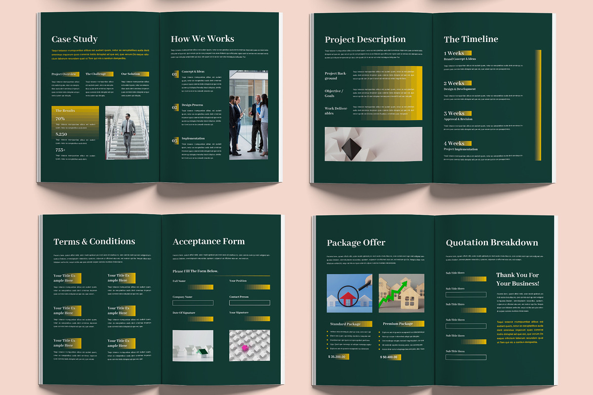 Project Proposal Template Layout, a Brochure Template by MightyDesign (Photo 3 of 6)