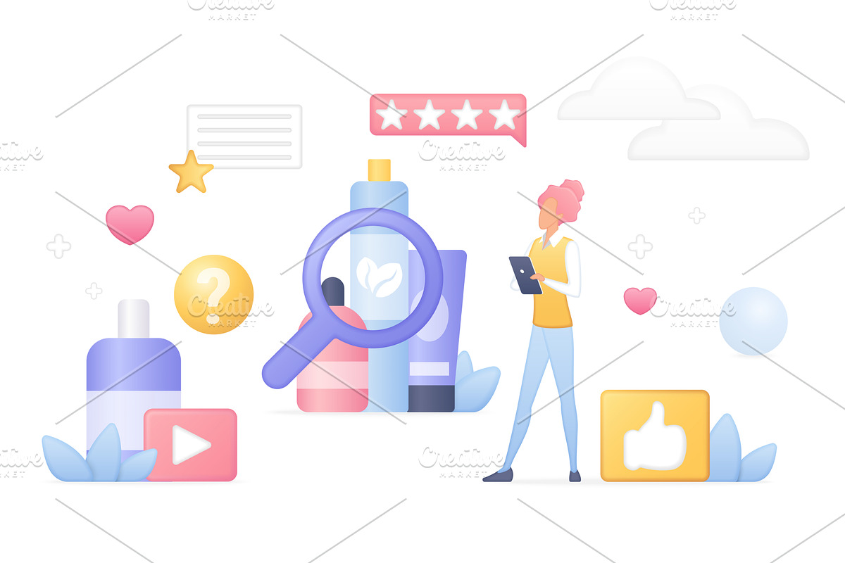 Volumetric product review rating, an Illustration by Lemberg Vector