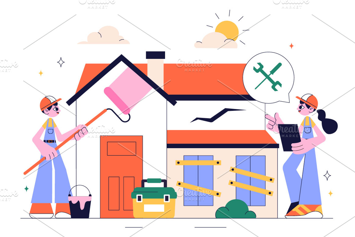10 Home Renovation or Repair Service, a Work Illustration by denayunebgt (Photo 4 of 4)