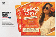 Summer Party Flyer Template, a Flyer Template by Tarommir (Thumbnail 1 of 3)
