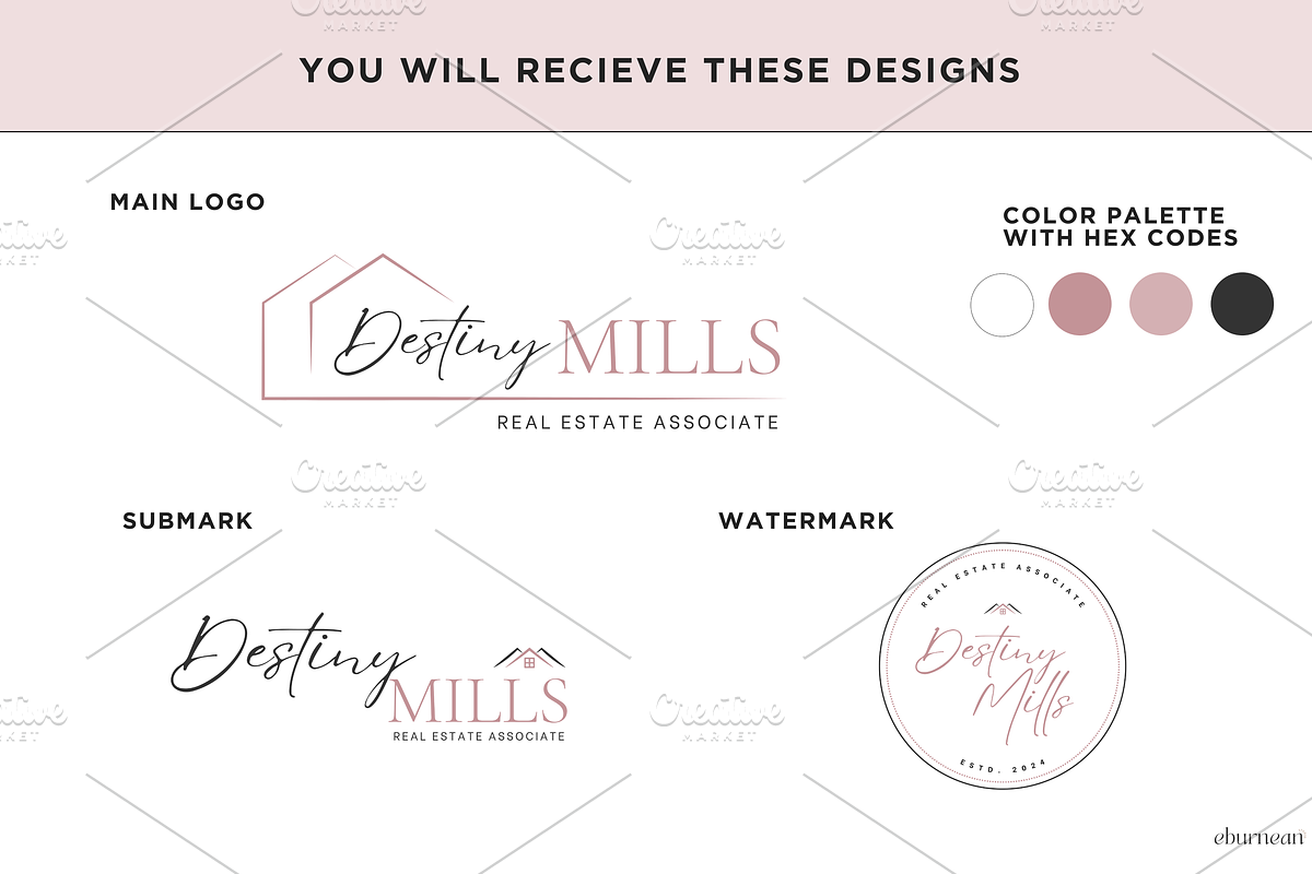 Real Estate Logo Template Kit Canva, a Branding & Logo Template by Studio Eburnean (Photo 2 of 4)