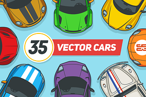 35 Top View Vector Cars
