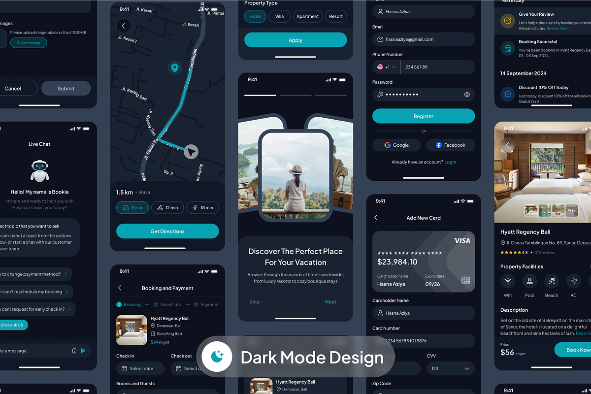 Bookme - Hotel Booking App UI Kit, an UI Kit Template by HasnaAzlya (Photo 7 of 8)