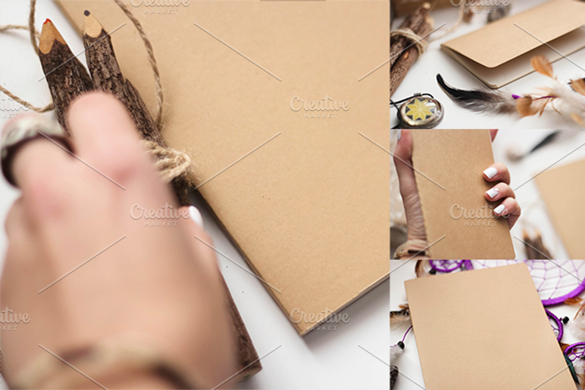 7 Notebook Mockups, a Books & Magazine Mockup by tetihalva (Photo 2 of 5)