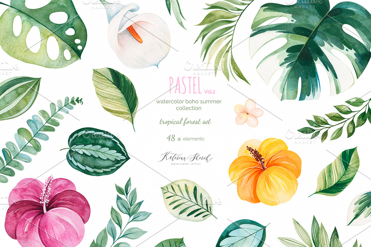 Pastel Vol.2. Boho Summer collection, an Animal Illustration by Kate_Rina (Photo 3 of 9)