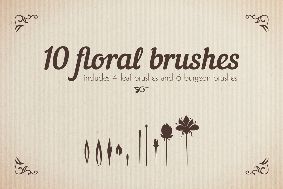 Floral Brushes Illustrator Set, a Brush Add-On by DeepFuze (Photo 1 of 3)