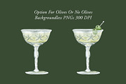 Vintage Martini Illustration, a Food Illustration by Lavender And Sea (Thumbnail 2 of 2)