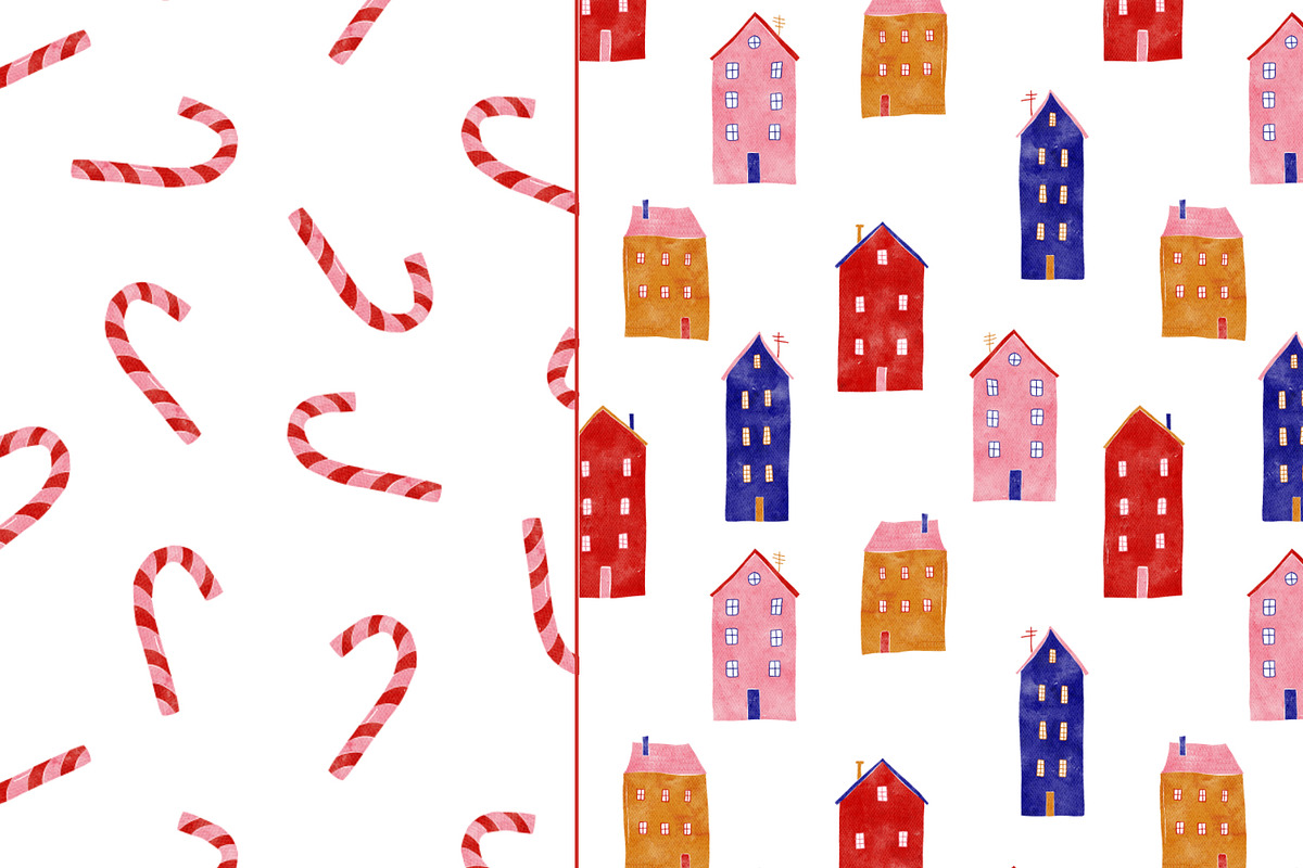Vivid Christmas Cliparts & Patterns, a Seasonal Illustration by OkPen (Photo 8 of 13)