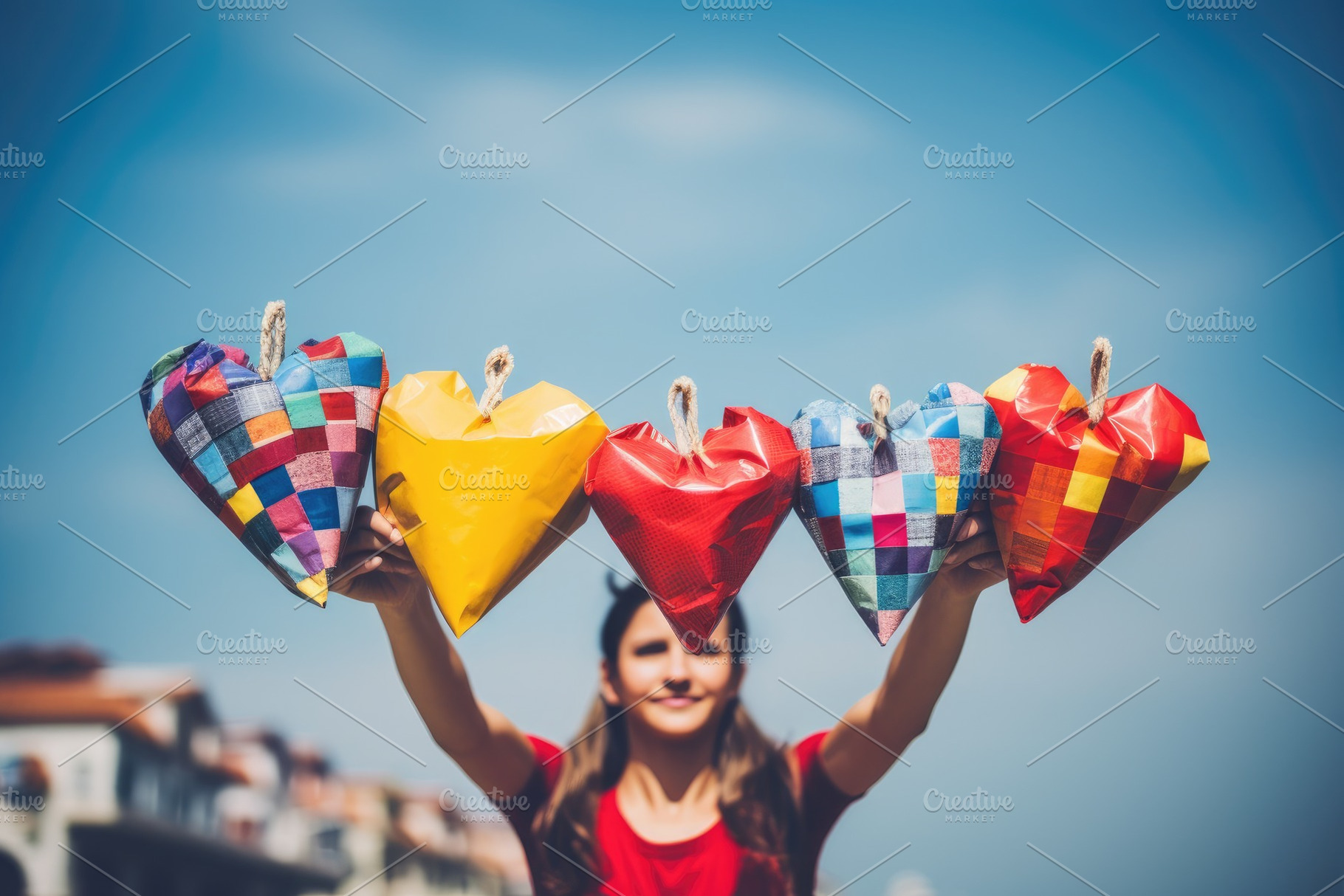 Beautiful young woman holding colorf, a Photo by Iftikhar Alam