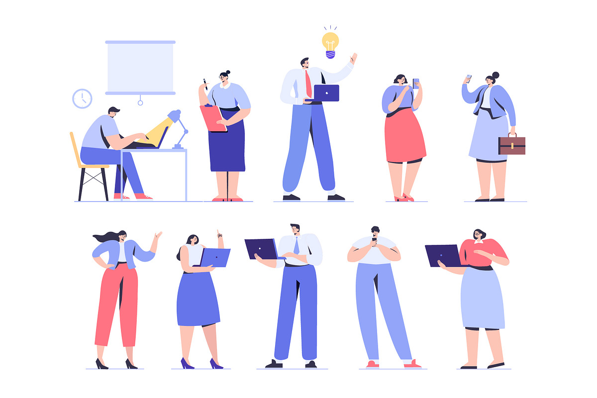 Big Vector set of people characters, a Person Illustration by Vector_Art (Photo 18 of 25)