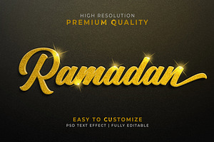 Gold Text Style Effect Mockup