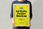A4 Ratio Vertical Poster Mockup Set, an Advertising Mockup by Elite Mockups (Thumbnail 7 of 7)