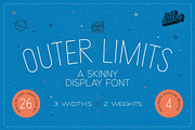 Outer Limits - Skinny Display Font, a Font by Idle Letters (Thumbnail 1 of 16)