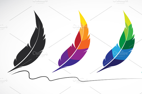 Vector Group Of Feathers.
