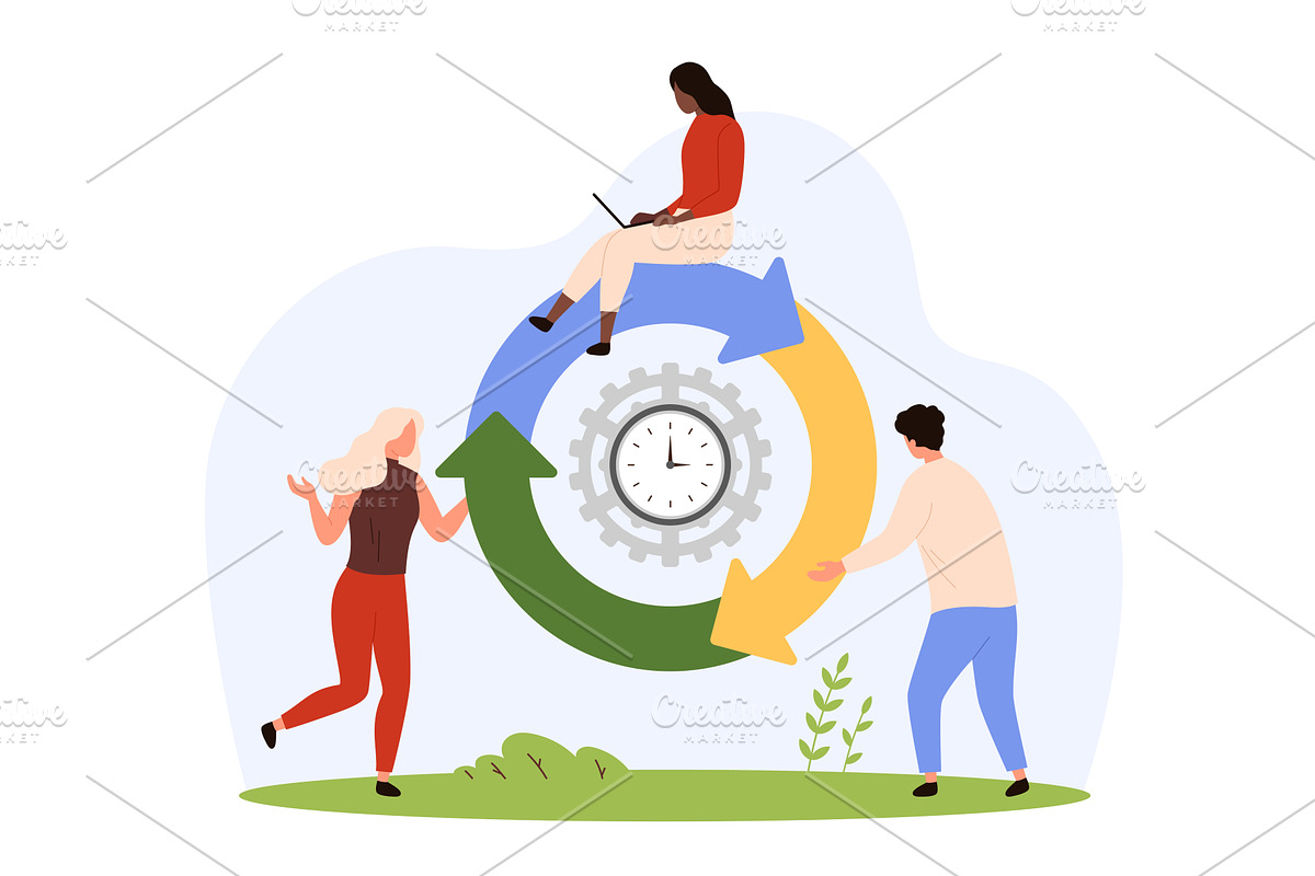 Partnership, teamwork methodology, a Person Illustration by Flashvector