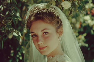 Beautiful Brown Eyed Vintage Bride, a Person Photo by k.tay