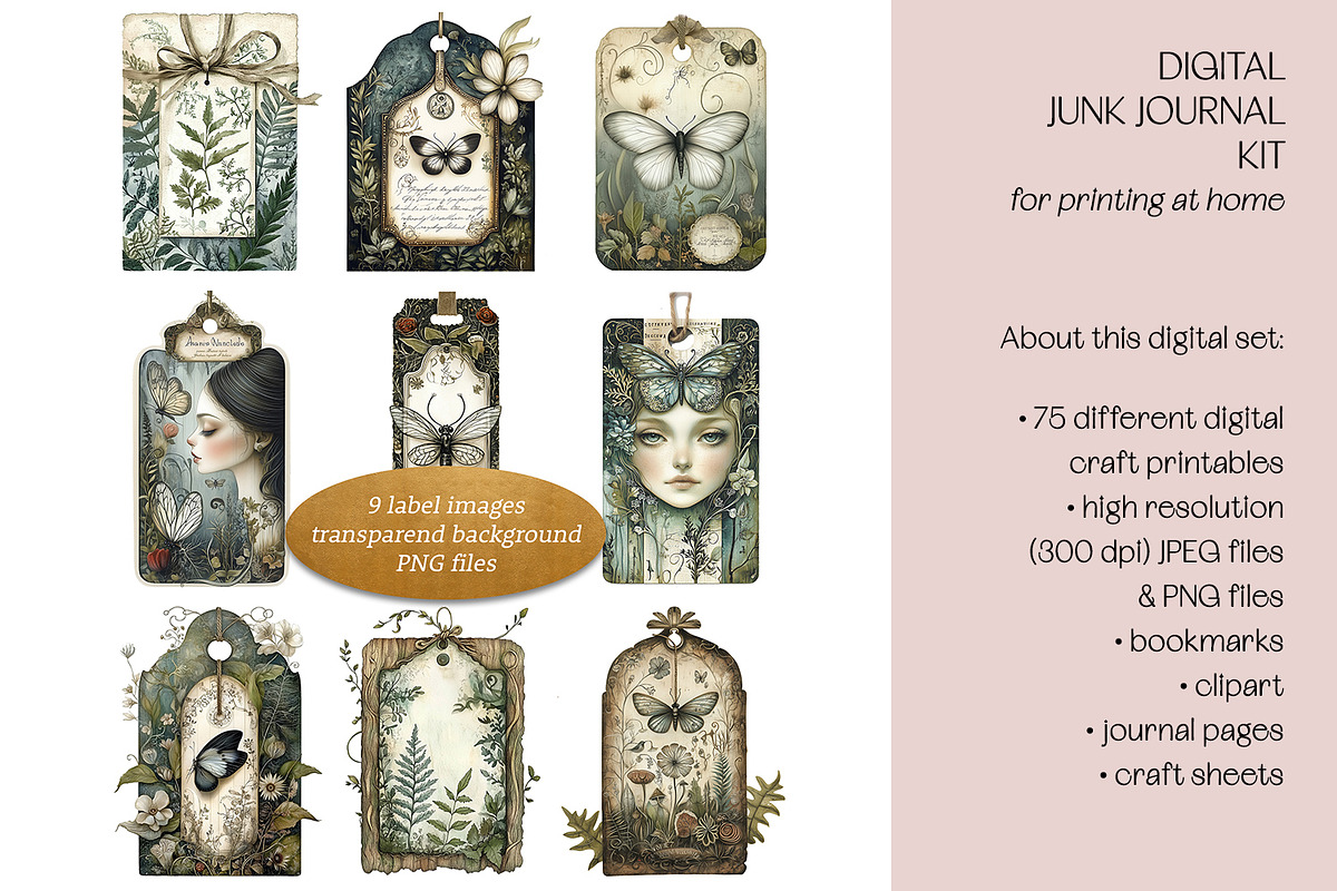 Mystical Botanicals Junk Journal Kit, a Background Graphic by The Dutch Lady Designs (Photo 7 of 8)