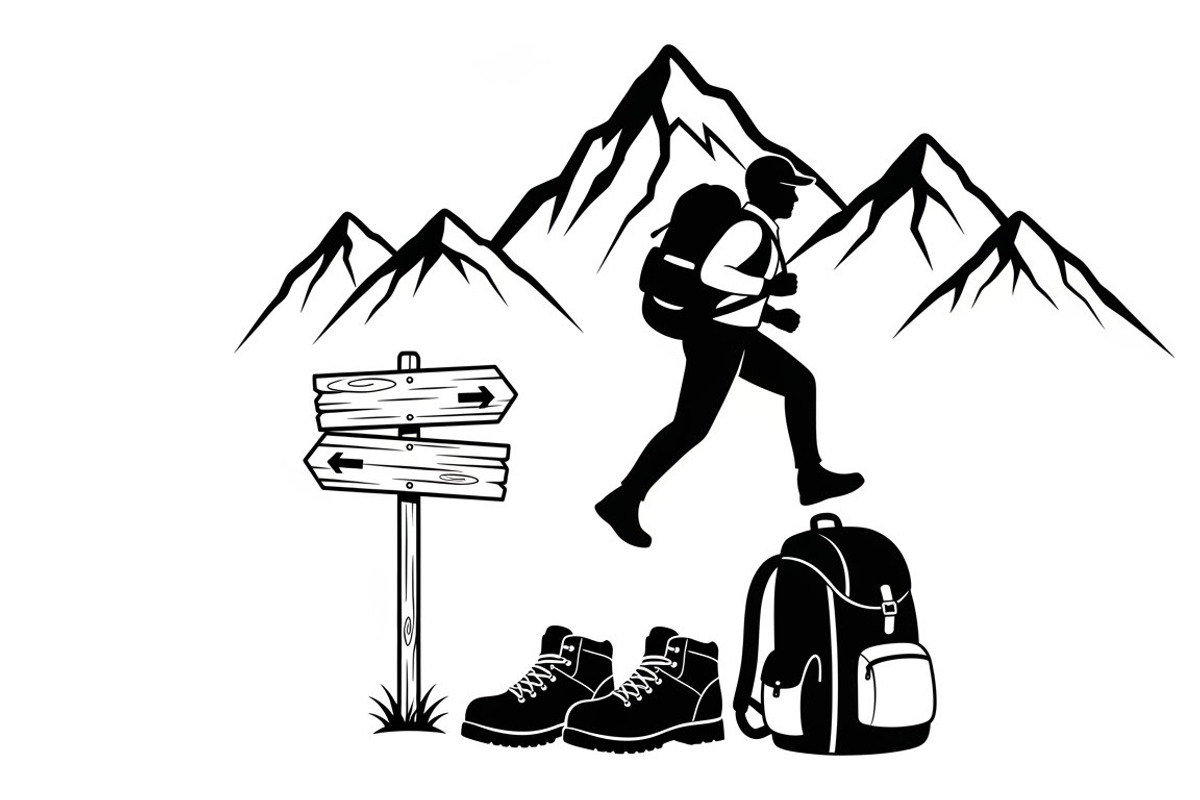 Hiking Adventure Silhouette Bundle, an Illustration by yasushie (Photo 22 of 51)