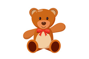 Teddy Bear With Red Bow