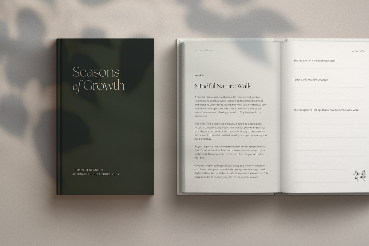 Wellness Journal | Indesign Template, a Brochure Template by Mindful Mapbooks Co. (Photo 10 of 11)