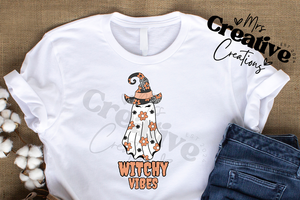 Witchy Vibes Halloween ghost, a Graphic by Mrs. Creative Creations (Photo 5 of 5)