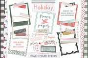 Holiday Frames, Papers & Washi Tape, an Object Graphic by patternpop studio (Thumbnail 1 of 7)