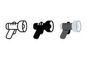 Handheld Flashlight Vector Icon Set, a Solid Icon by Artonix (Thumbnail 2 of 2)