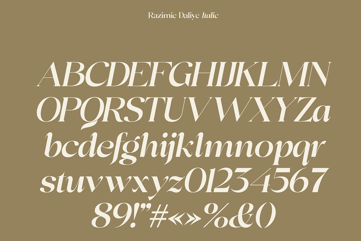 Razimie Daliye - Display Serif Font, a Serif Font by Marvadesign (Photo 9 of 9)