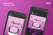 Sunday Church Flyer Set, a Flyer Template by SquidPixey (Thumbnail 5 of 5)