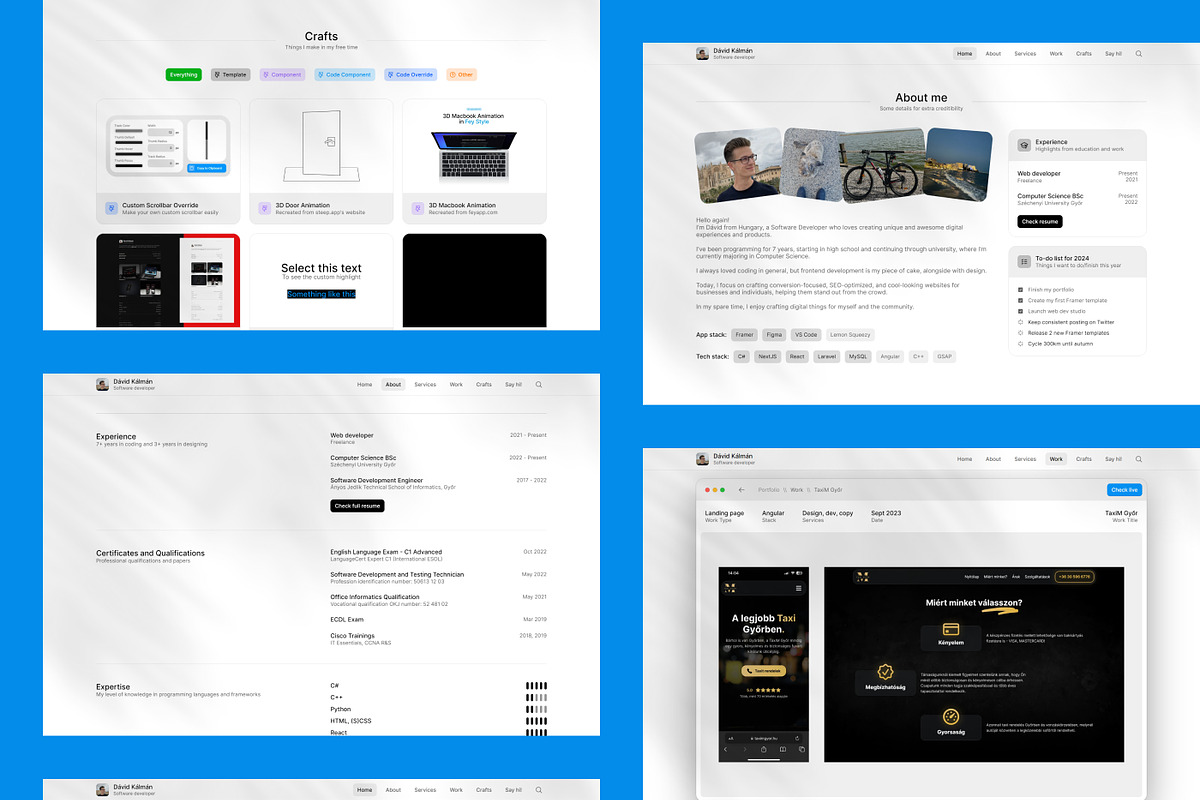 MacVision Framer Portfolio Template, a Websites & App Template by Dávid Kálmán's Templates (Photo 2 of 3)