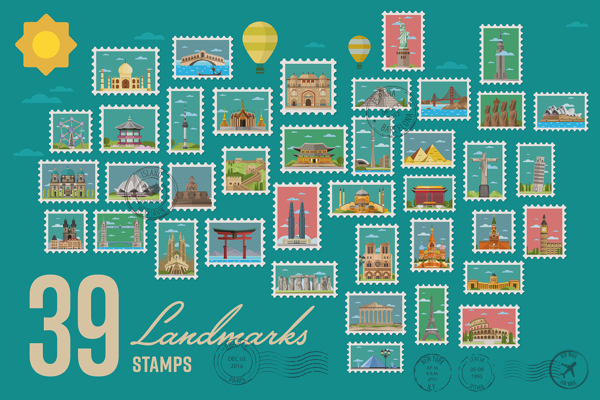 Most famous landmarks of the world, an Illustration by Alfazet Chronicles (Photo 2 of 12)