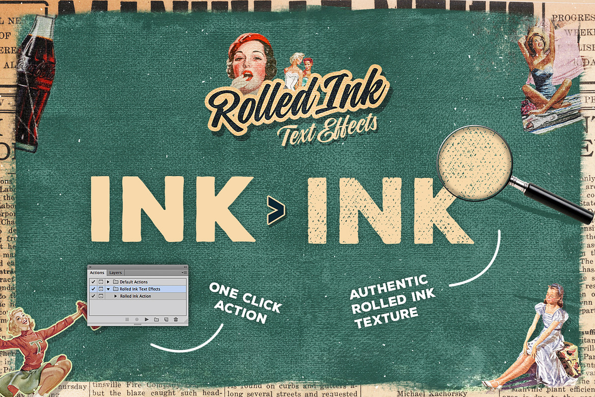 Rolled Ink Vector Text Effects preview 2