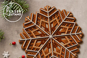CHRISTMAS MANDALA Multilayer Decor, a Design Template by LaserCutano (Thumbnail 5 of 10)