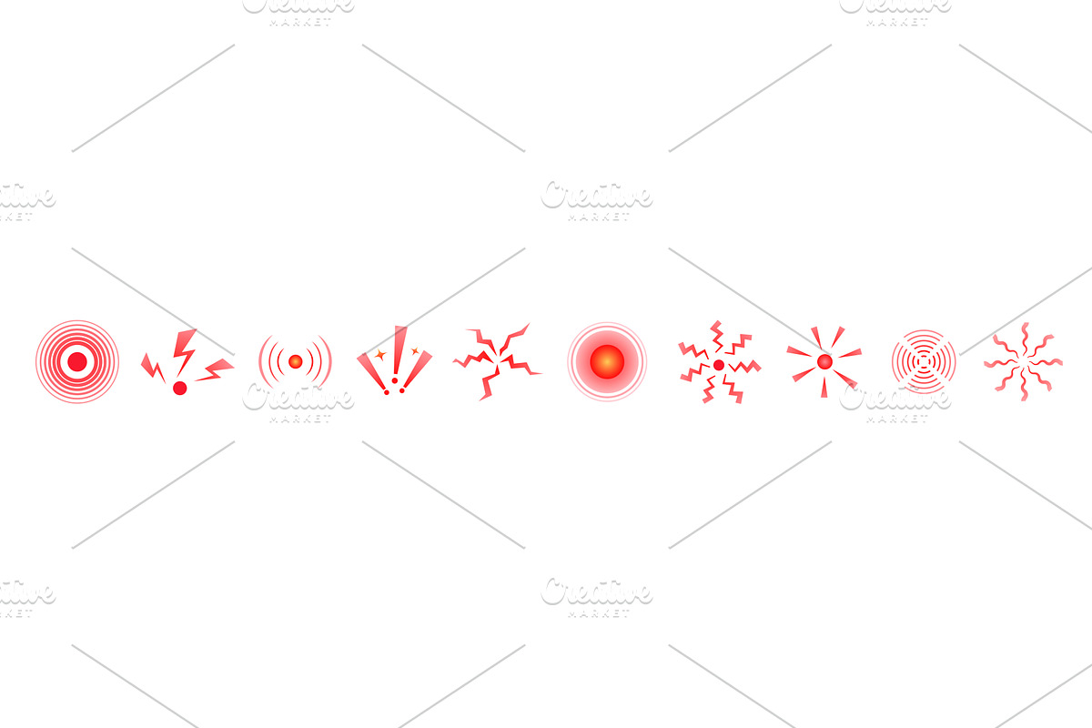 Pain joint vector icon. Pain point, an Object Illustration by skripnikbb