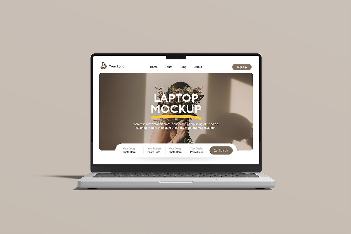 Laptop Mockup, a Device Mockup by graphicsecond (Photo 6 of 6)