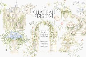 Chateau Bloom-English Garden Clipart