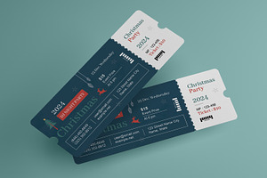 Christmas Event Ticket Layout, a Stationery Template by ContestDesign