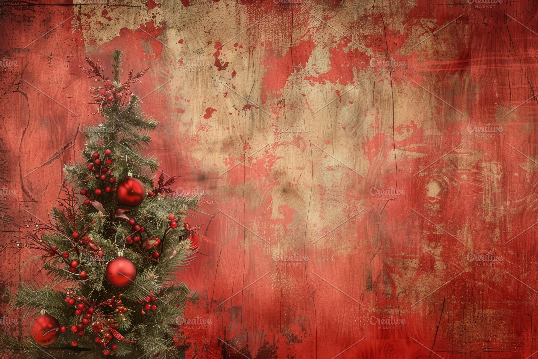 A beautifully adorned Christmas tree, a Photo by Tanuart