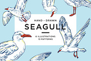 SEAGULL set, a Pattern Graphic by Tanya Akhmett (Thumbnail 1 of 7)