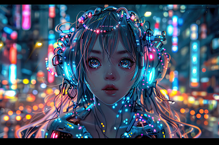 A detailed CG portrait of a robotic, a Photo by LOGOCREATIVE