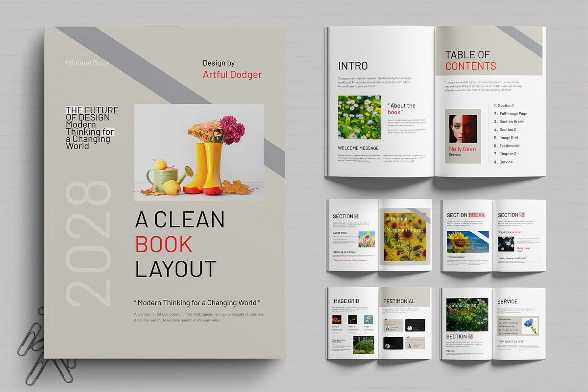 Minimal Clean Book Layout Template