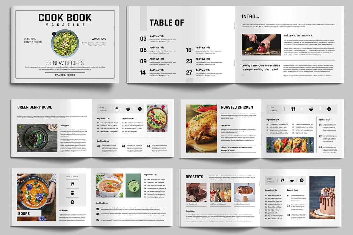Classic And Modern Recipes Book, a Brochure Template by MightyDesign (Photo 1 of 9)