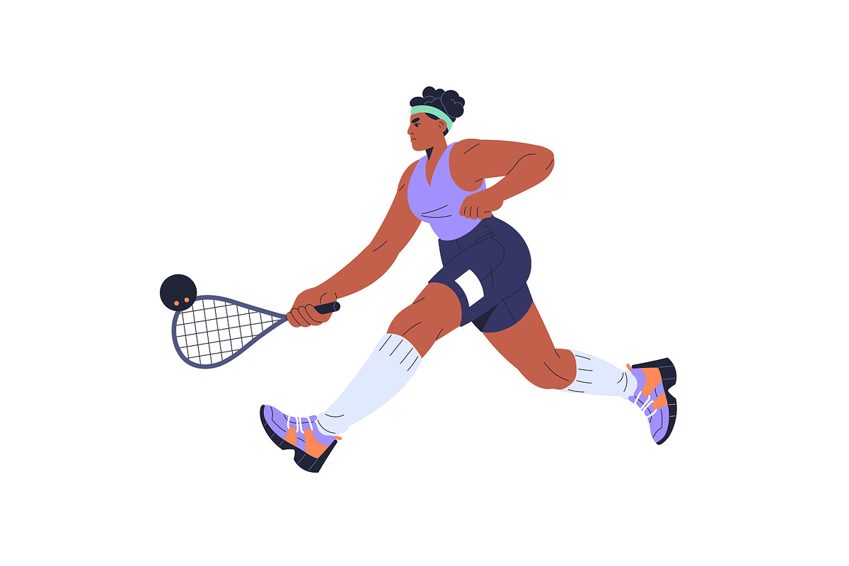 Squash players. People play tennis, a Sport Illustration by PaperTrident (Photo 5 of 7)