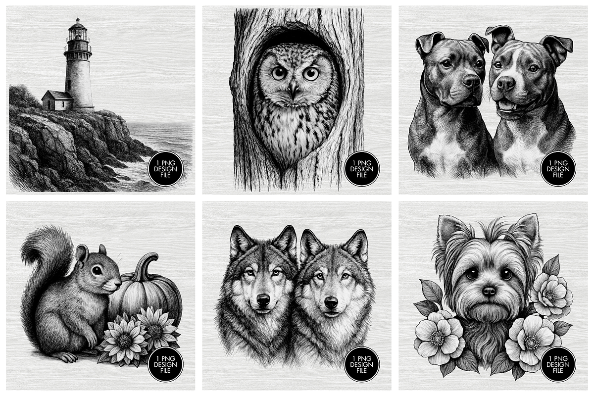 200+ Laser Burn Designs Bundle, an Animal Illustration by palmettosvg (Photo 5 of 7)