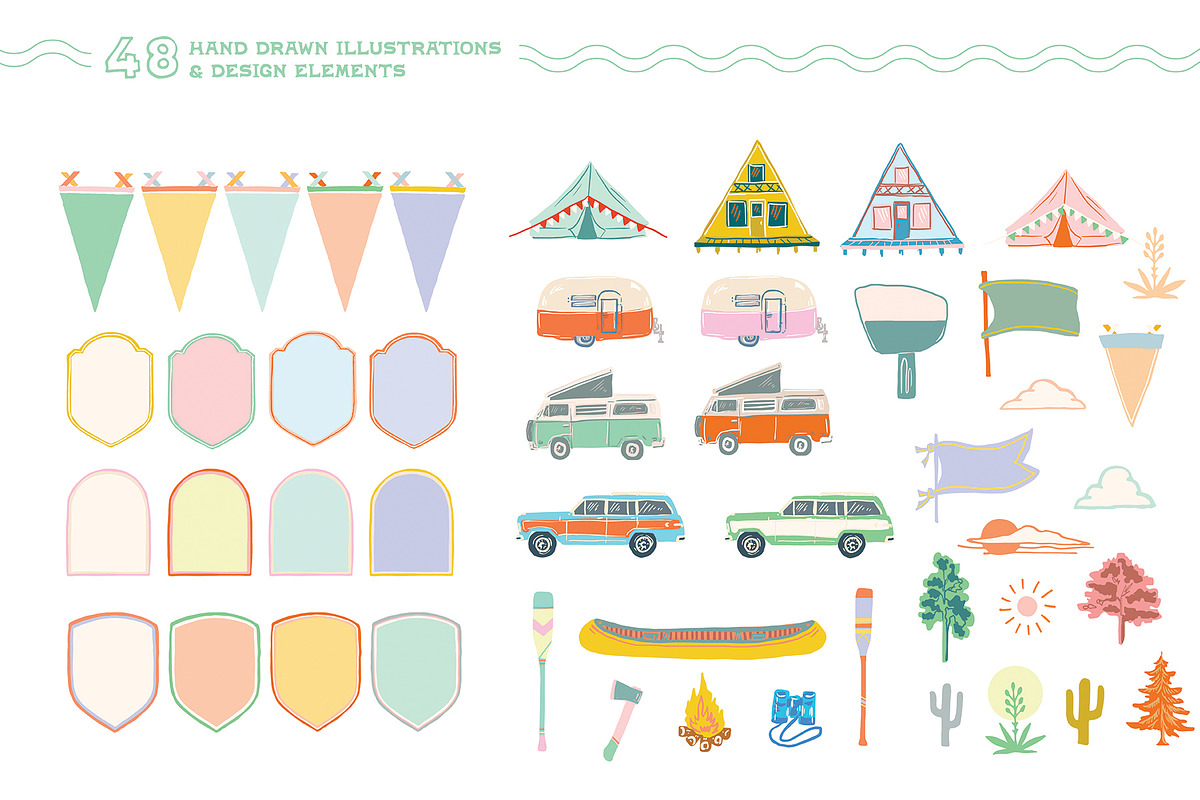 Camping Outdoors Illustrations, an Object Illustration by Antiquaria (Photo 3 of 7)