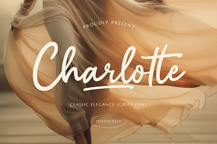 Charlotte Classic Elegance Script, a Handwritten Font by Portocraft