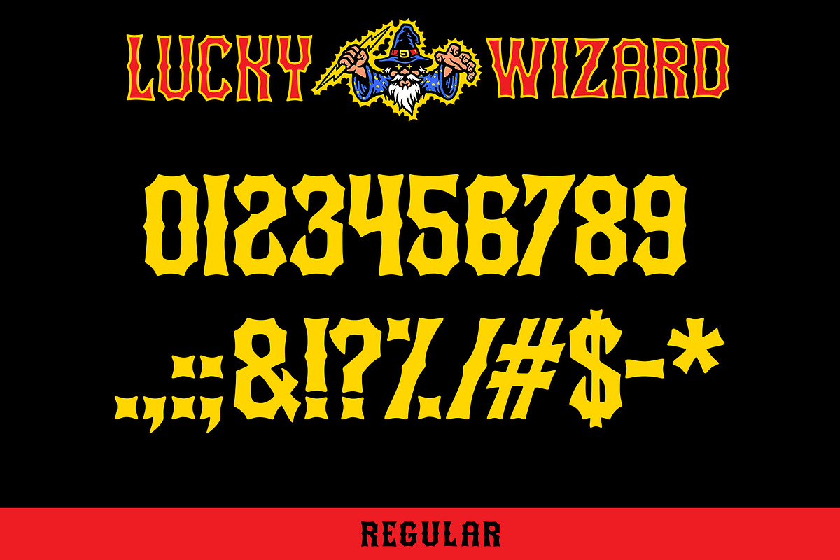 Lucky Wizard typeface, a Font by MightySHORT (Photo 3 of 5)