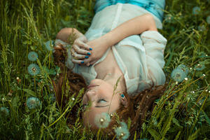 sleeping in the grass