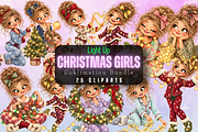 Light Up Christmas Girls Cliparts, a Seasonal Illustration by Ink Gallery (Thumbnail 1 of 13)